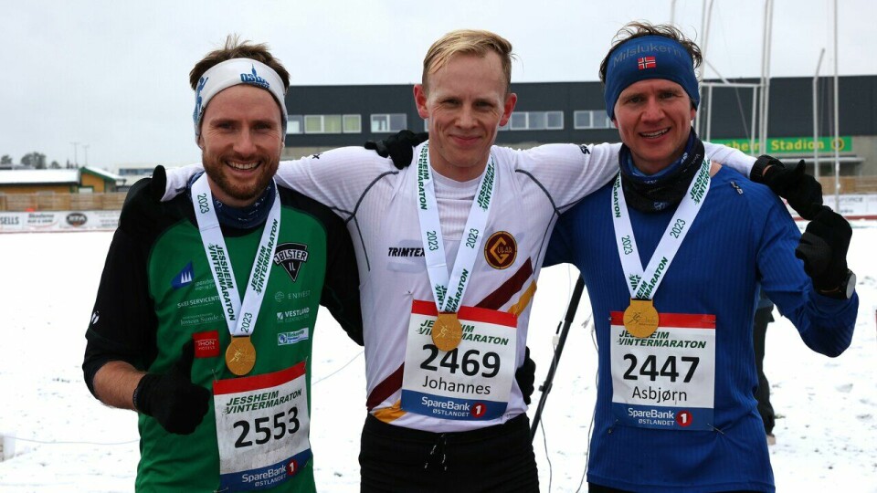 Flere trosset vinteren under Jessheim vintermaraton Johannes Teigland vant halvmaraton foran Knut Olav Øygardpå andre og Asbjørn Slagtern Fjellvåg på tredje under Jessheim Vintermaraton 2023