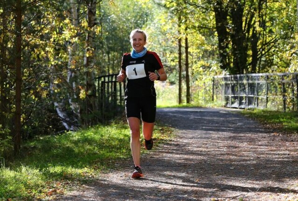 Therese Falk viser god form tre uker før EM 24-timers (foto: Bjørn Hytjanstorp). Therese Falk viser god form tre uker før EM 24-timers (foto: Bjørn Hytjanstorp).