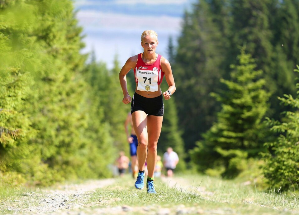 Sigrun Gjølberg imponerte med ny rekordtid opp til Mistberget. (Foto: Bjørn Hytjanstorp) Sigrun Gjølberg imponerte med ny rekordtid opp til Mistberget. (Foto: Bjørn Hytjanstorp)