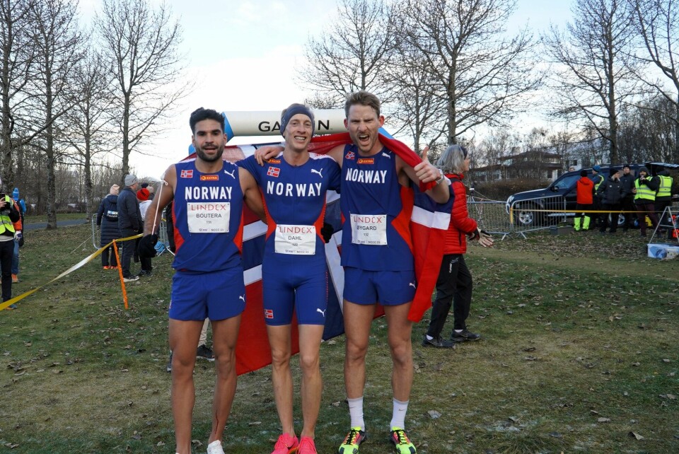 Jacob Boutera (fra v.), Even Brøndbo Dahl og Eivind Øygard etter å ha sikret Norge to individuelle medaljer og laggull på Island. (Foto: Einar Børve) Jacob Boutera (fra v.), Even Brøndbo Dahl og Eivind Øygard etter å ha sikret Norge to individuelle medaljer og laggull på Island. (Foto: Einar Børve)