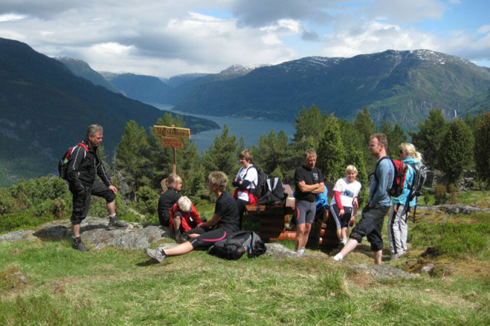 TOPP DEBUT FOR MOLDEN OPP 640pk_Steinkveane 530 moh, andre drikkestasjon med utsyn innover Lustrafjorden