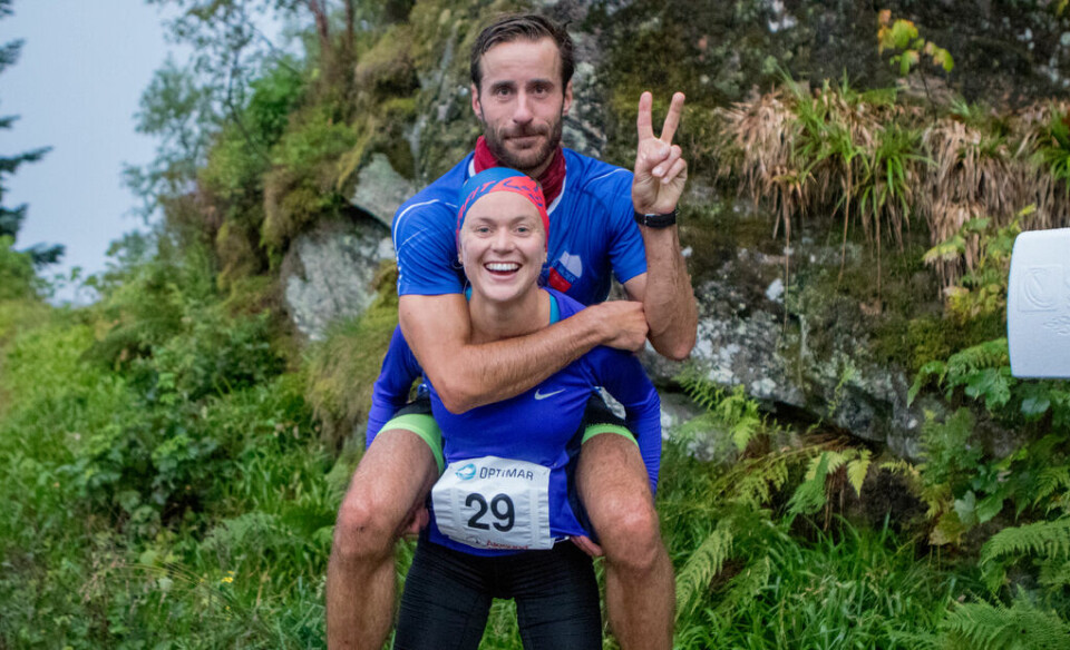 Seier til Ingrid Festø og Marcus Megrund på Blodslitet i Ålesund, i år som i fjor. Foto: Martin Hauge-Nilsen Seier til Ingrid Festø og Marcus Megrund på Blodslitet i Ålesund, i år som i fjor. Foto: Martin Hauge-Nilsen