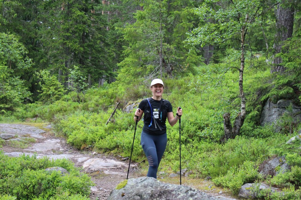 Løyperekorder av Stine Holager og Didrik Hermansen i Romeriksåsen på langs Magdalena Drozek 10 km.JPG