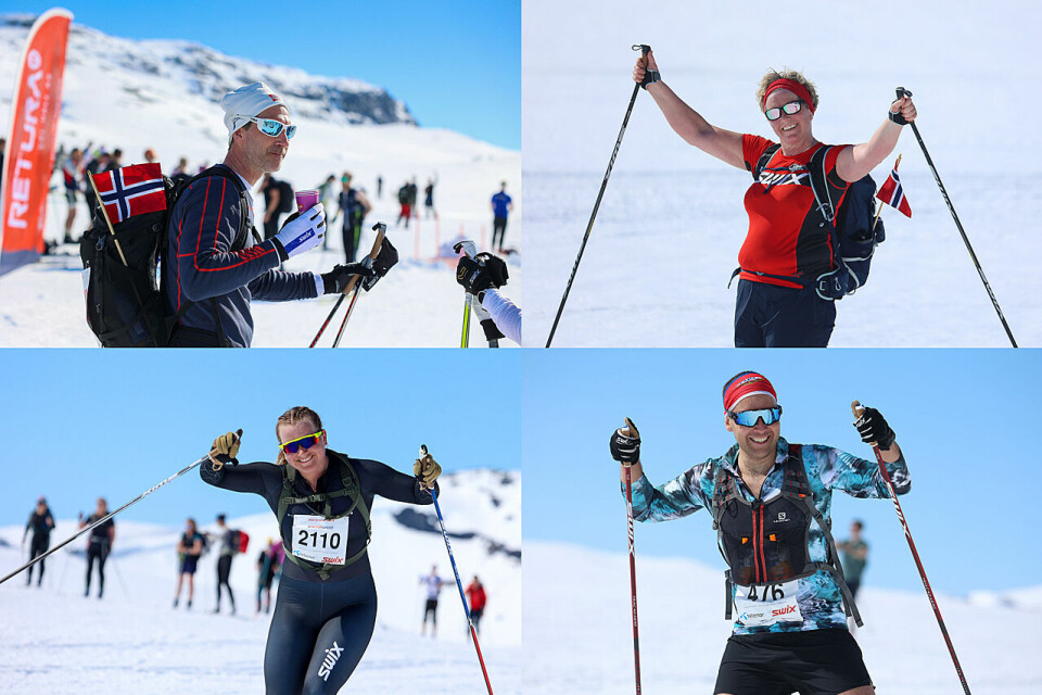 Det var mange blide fjes å se i løypen på årets Skarverenn. (Alle foto: Arne Dag Myking) Blide skiløpere i Skarverennet