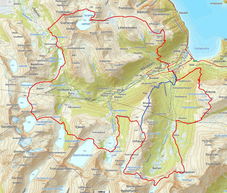 Moon Valley Run Festival arrangeres til lørdag MVRF 7-17 Lakes with blue and red drawn.jpg