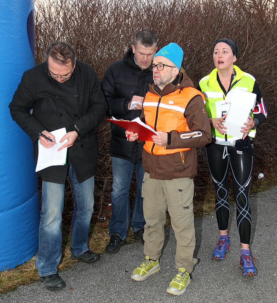 Rekorddeltaking i Nyttårsmaraton, nesten dobling fra 2012 Tidtaking_paa_gamelemaaten_A20G0476.jpg