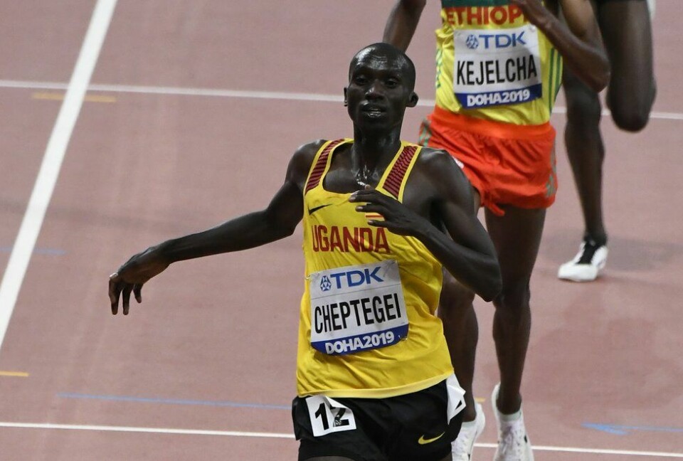 Cheptegei jakter verdensrekorden på 3000 meter VM friidrett 2019 Doha - Joshua CHEPTEGEI, Rhonex KIPRUTO og Yomif KEJELCHA - finale 10 000 m