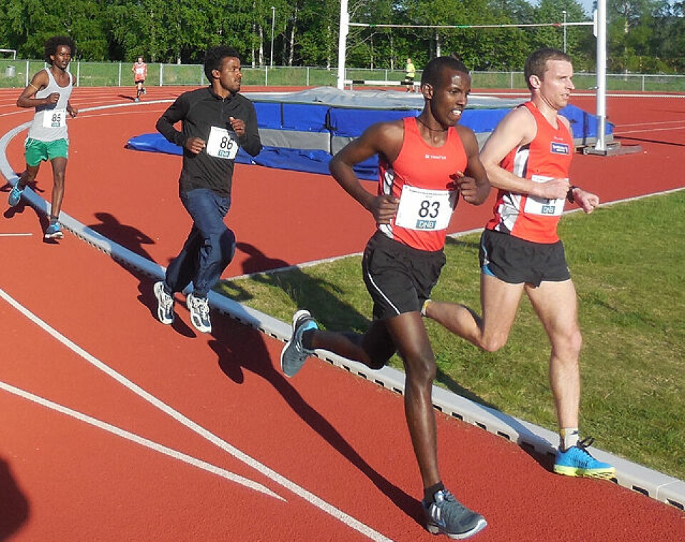 Spennende 5000 m på Skansesletta Tetkvartett