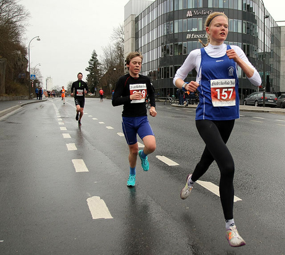 Sterke vinnertider på 5 km i Fredrikstadløpet (72 bilder) Mariann_Roe_Olaf_Talmo_IMG_4102.jpg
