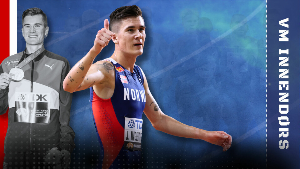 Jakob Ingebrigtsen stiller som storfavoritt på to øvelser under innendørs-VM i friidrett i Kina denne helgen. (Foto: Arne Dag Myking / Grafikk: Tom-Arild Hansen) Jakob Ingebrigtsen stiller som storfavoritt på to øvelser under innendørs-VM i friidrett i Kina denne helgen. (Foto: Arne Dag Myking / Grafikk: Tom-Arild Hansen)