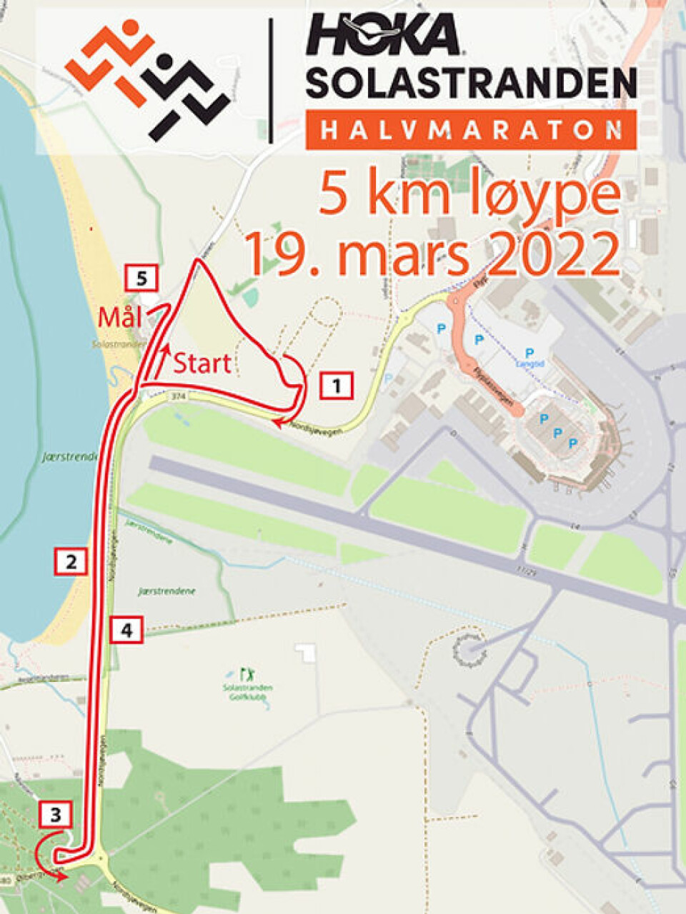 Over 1000 påmeldte til Solastranden Halvmaraton lørdag loeypekart.jpg