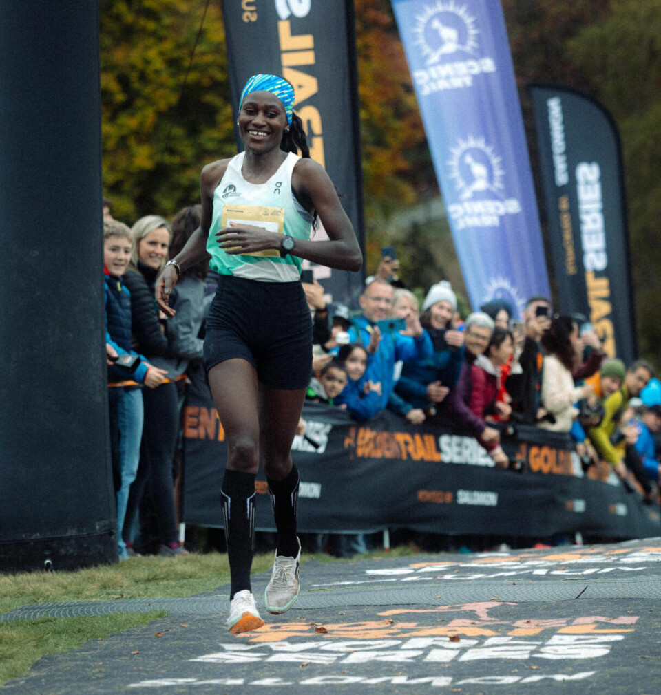 Kenyansk og marokkansk seier i finalen i Golden Trail World Series Joyline-Chepngeno foto-GTWS.jpg