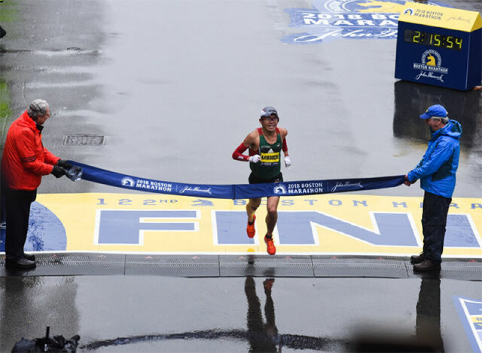 Yuki Kawauchi har vunnet mange maratonløp, men at han skulle vinne en World Marathon Major, hadde knapt noen trodd på forhånd. (Foto: arrangøren) Yuki Kawauchi har vunnet mange maratonløp, men at han skulle vinne en World Marathon Major, hadde knapt noen trodd på forhånd. (Foto: arrangøren)