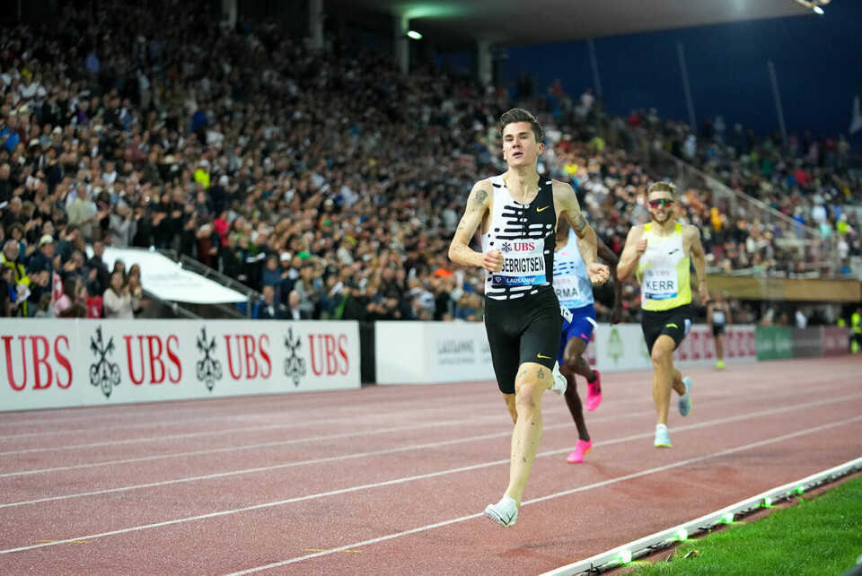 Jakob Ingebrigtsen var den klart sterkeste mot slutten også i Diamond League-løpet i Lausanne. (Foto: Matthew Quine for Diamond League AG) Jakob Ingebrigtsen var den klart sterkeste mot slutten også i Diamond League-løpet i Lausanne. (Foto: Matthew Quine for Diamond League AG)