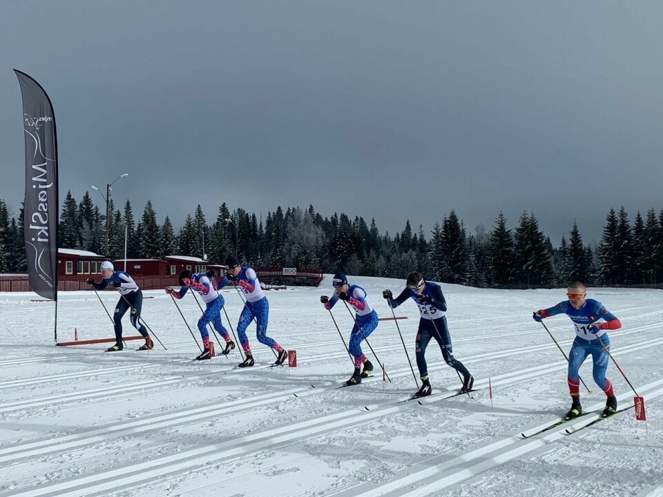 Fra lørdagens sprintfinale i klasse M17 på Veldre sag. (Foto: Morten Sundal) Fra lørdagens sprintfinale i klasse M17 på Veldre sag. (Foto: Morten Sundal)
