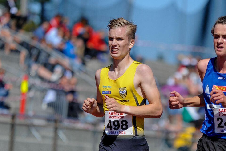 Mathias Vanem Aas tok en bronsemedalje i et sterkt felt på 5000 meter i junior-NM i helgen. (Foto: Arne Dag Myking) Mathias Vanem Aas tok en bronsemedalje i et sterkt felt på 5000 meter i junior-NM i helgen. (Foto: Arne Dag Myking)