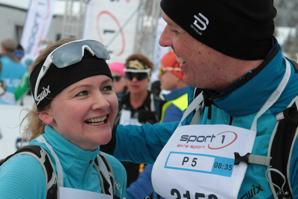 Åsmund fridde til sin Ida ved målgang i Birkebeinerrennet IMG_3013