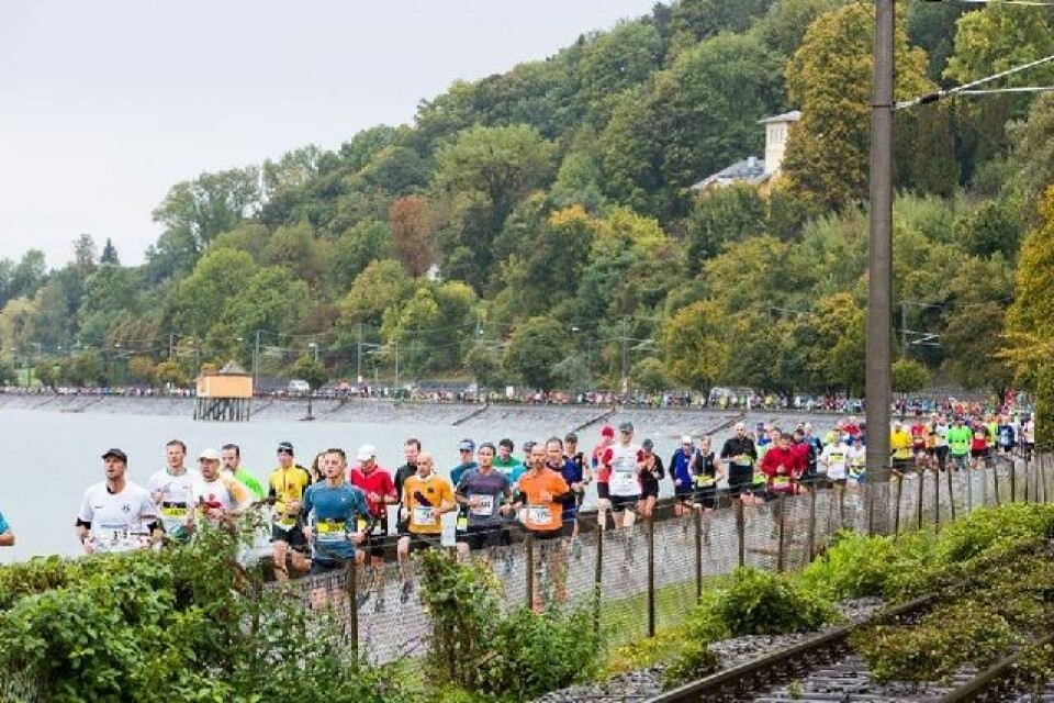 Fra årets 3-länder Marathon og løypa langs Bodensee (Arrangørfoto), Fra årets 3-länder Marathon og løypa langs Bodensee (Arrangørfoto),
