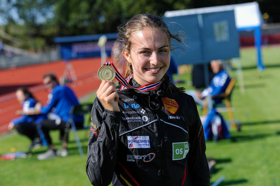 Ingeborg Østgård kan nå kalle seg både europamester og norgesmester på 1500 meter. (Alle foto: Arne Dag Myking) Ingeborg Østgård kan nå kalle seg både europamester og norgesmester på 1500 meter. (Alle foto: Arne Dag Myking)