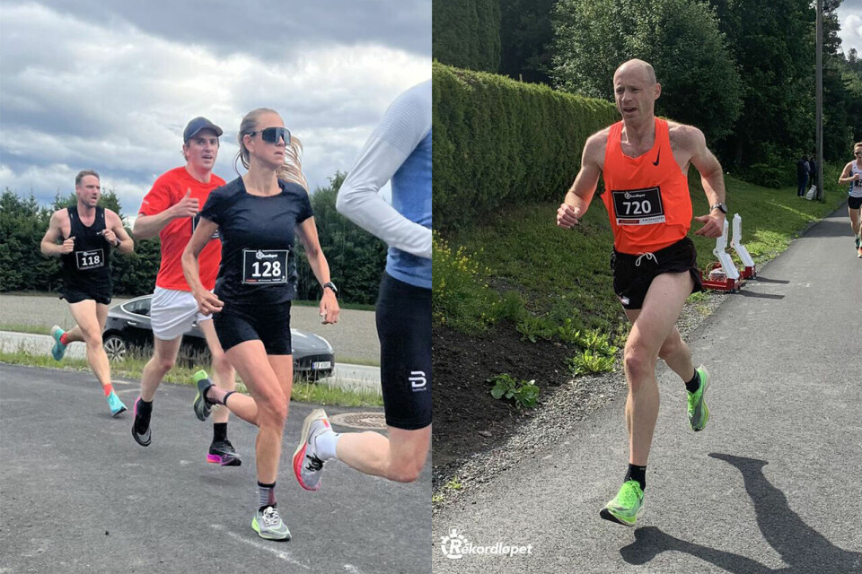 Karoline Nikolaisen og John Christian Deighan tok hver sin seier på 10 km i Rekordløpet i Lier sist søndag. (Arkivfoto: arrangøren) Karoline Nikolaisen og John Christian Deighan tok hver sin seier på 10 km i Rekordløpet i Lier sist søndag. (Arkivfoto: arrangøren)