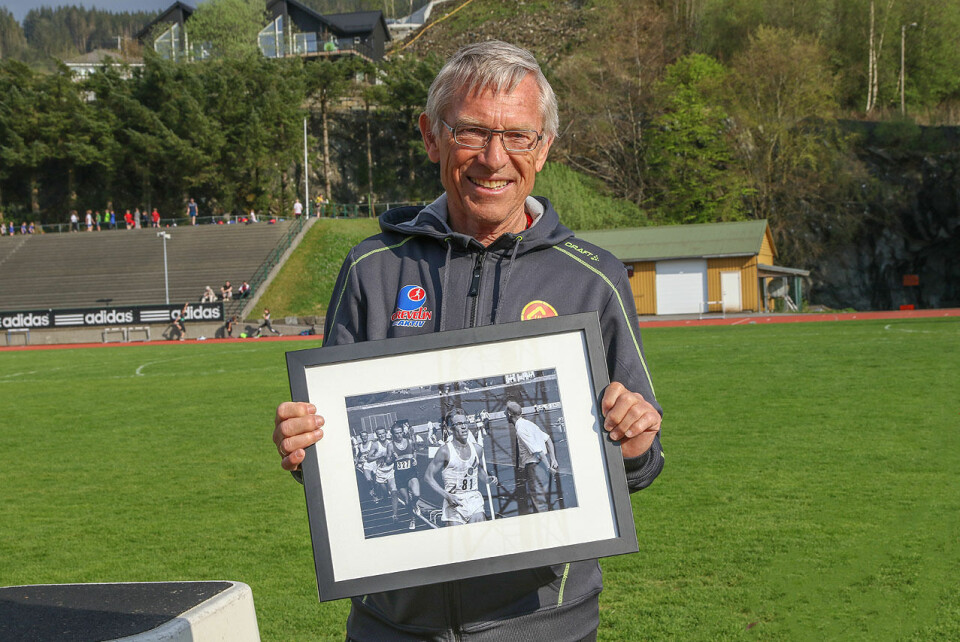 Arne Risa var en av de beste på 60- og 70-tallet og har siden trent andre til å bli gode Arne Risa Classic Fana Stadion 2018.jpg