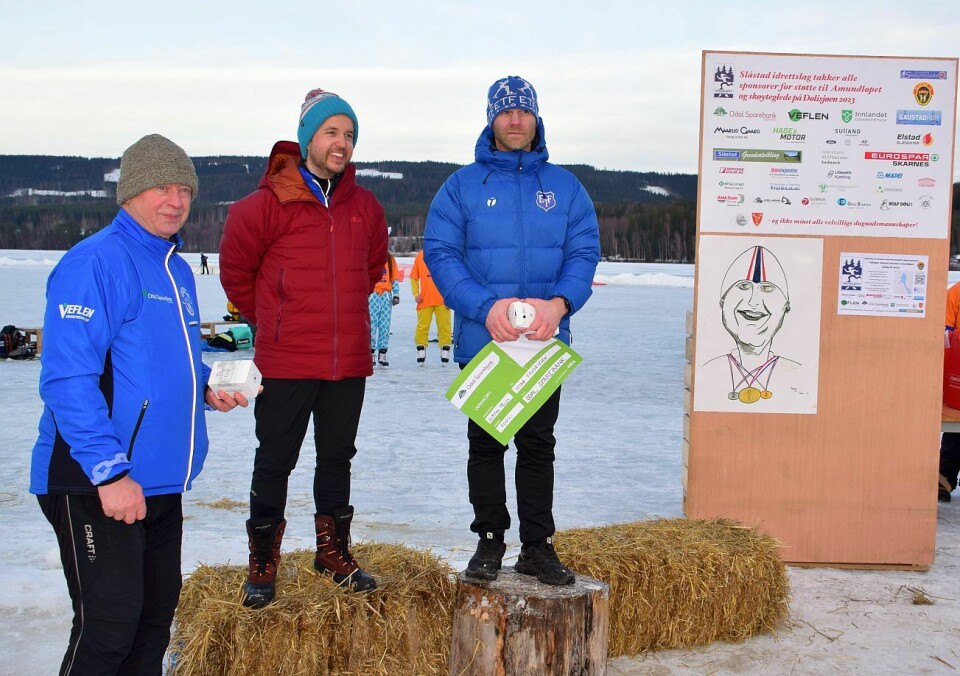 Amundløpet med tre av S-ene på plass på Dølisjøen Pallen menn 50 km.jpg