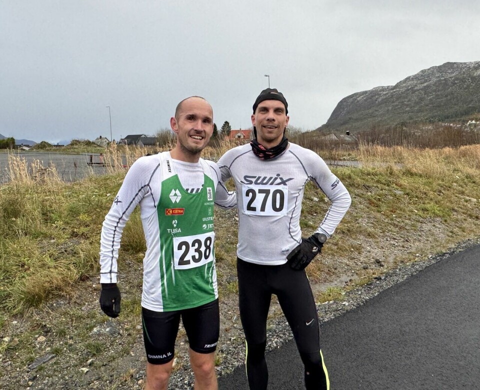 Olger Pedersen (238) blei nummer tre og Thomas Fiskerstrand (270) vant dagens løp på Hareid. Foto: Odd Erling N Eriksen Olger Pedersen (238) blei nummer tre og Thomas Fiskerstrand (270) vant dagens løp på Hareid