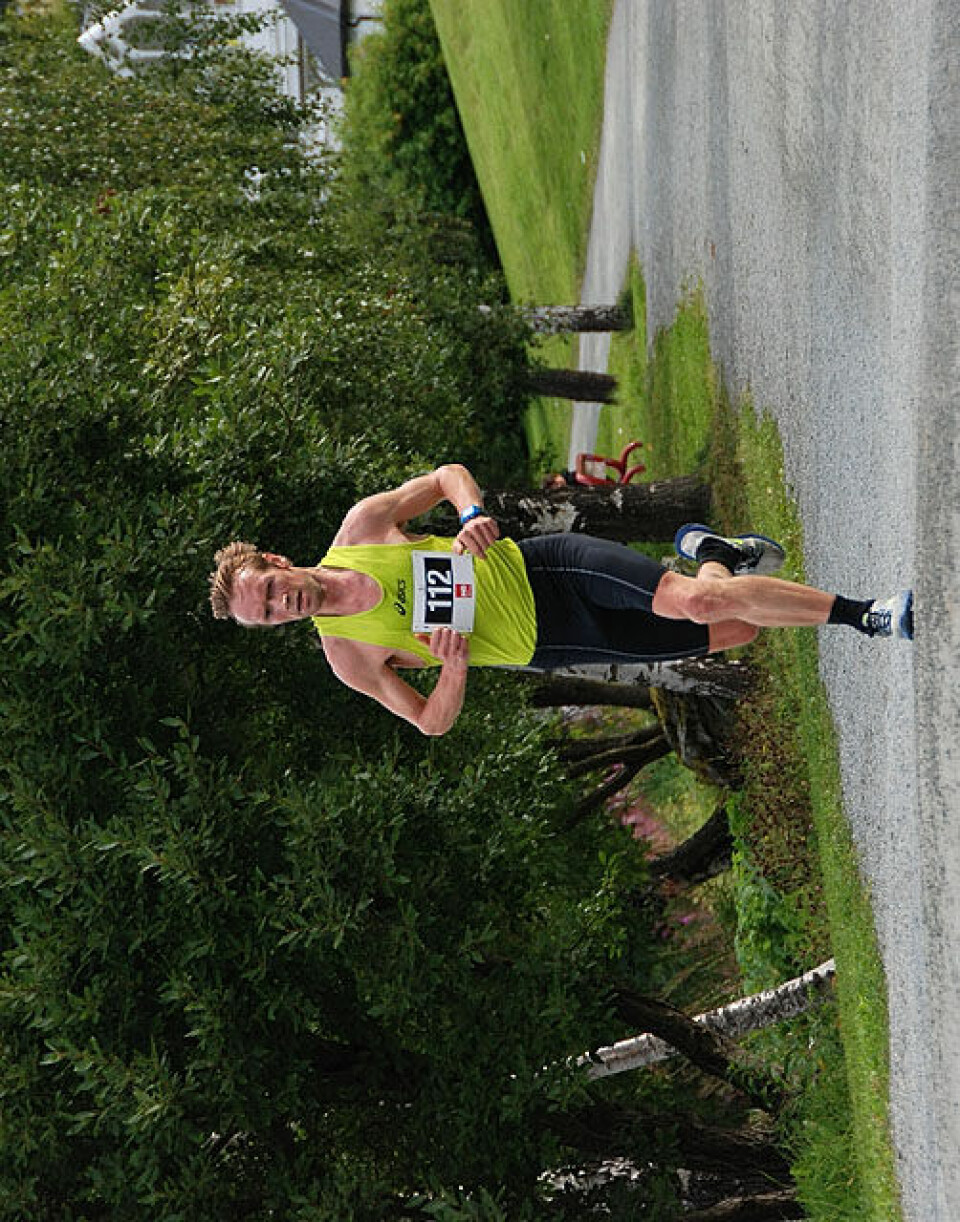 Helge Hafsås med maratonseier nr. 150 og sin maraton nr. 200