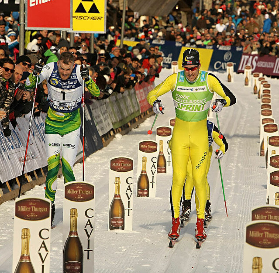 Simen Østensen sterkest i Marcialonga Aukland_Dahl_Kjoelstad_spurt.jpg