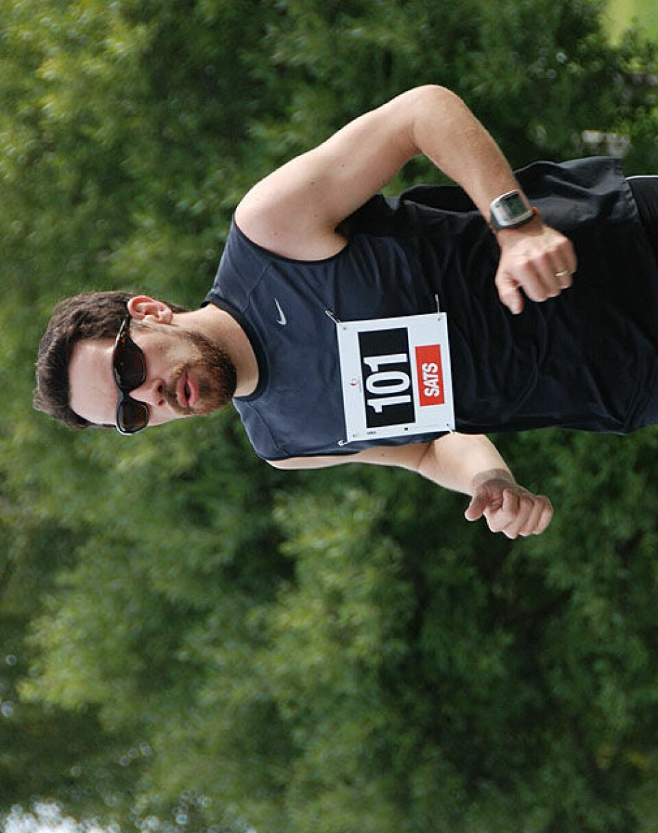 Helge Hafsås med maratonseier nr. 150 og sin maraton nr. 200
