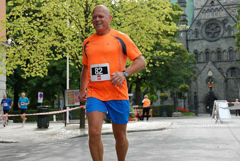 Helge Hafsås med maratonseier nr. 150 og sin maraton nr. 200