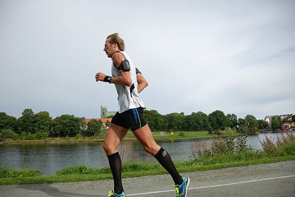 Helge Hafsås med maratonseier nr. 150 og sin maraton nr. 200