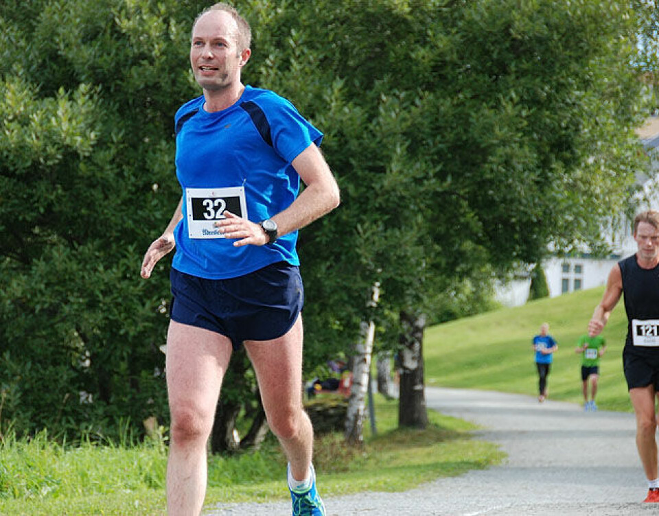 Helge Hafsås med maratonseier nr. 150 og sin maraton nr. 200