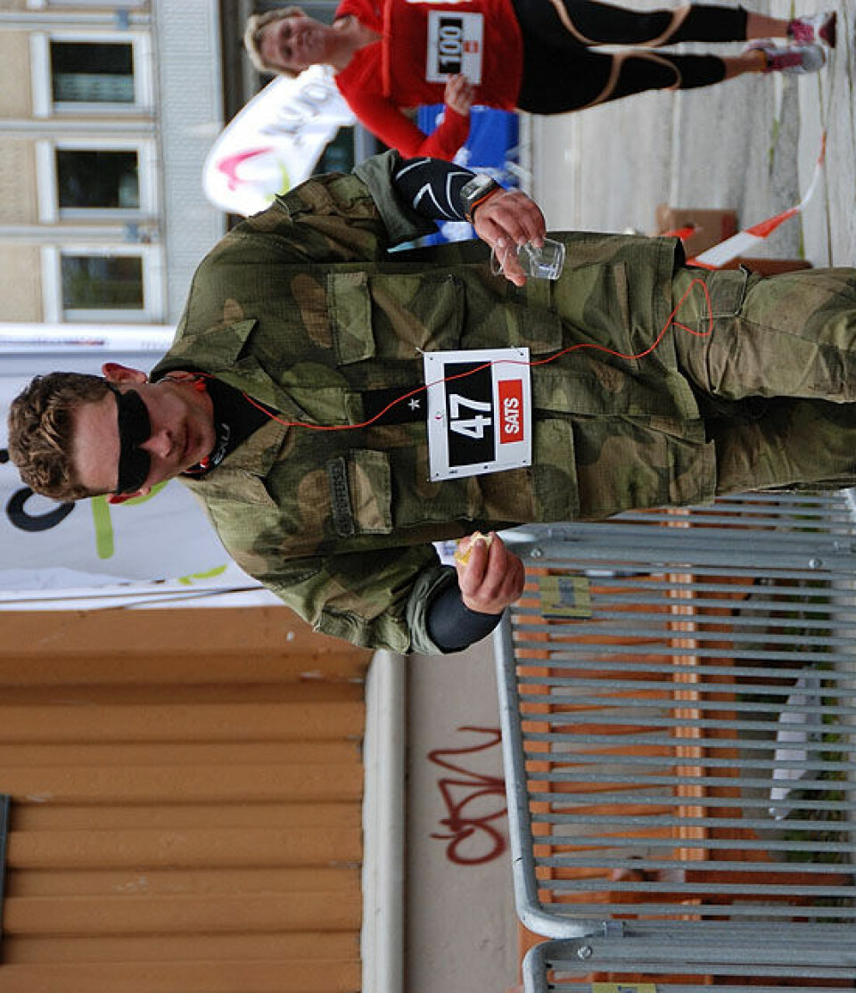 Helge Hafsås med maratonseier nr. 150 og sin maraton nr. 200
