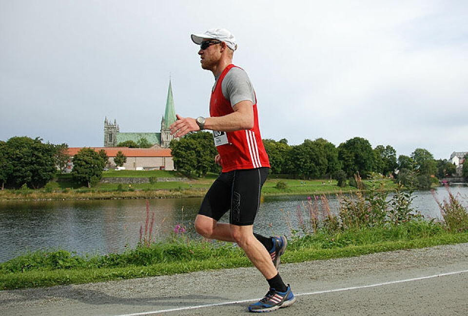 Helge Hafsås med maratonseier nr. 150 og sin maraton nr. 200