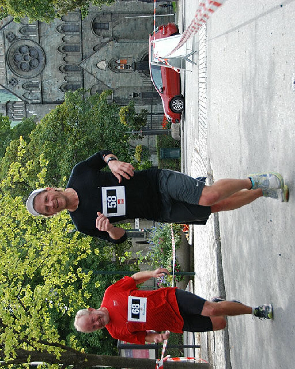 Helge Hafsås med maratonseier nr. 150 og sin maraton nr. 200