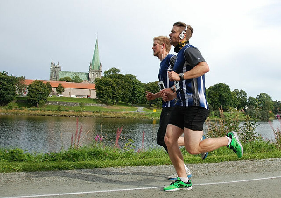 Helge Hafsås med maratonseier nr. 150 og sin maraton nr. 200