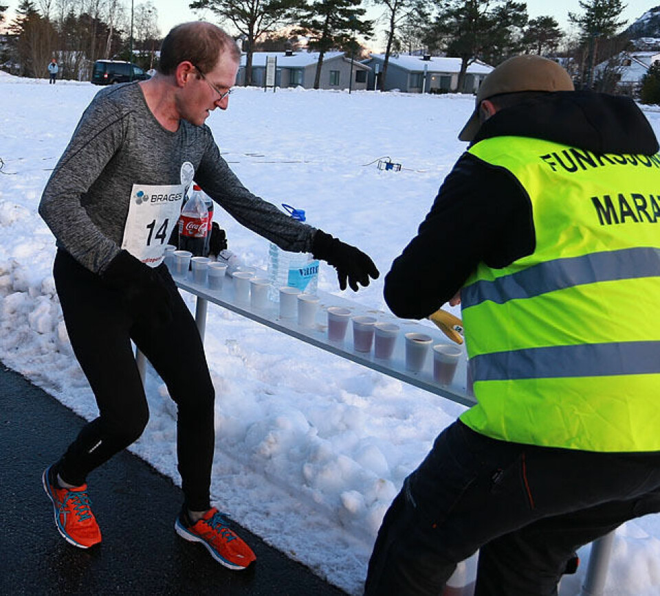 Olger Pedersen med bestetid på halvmaraton i Ålesund Are_Uran_vending_halvveisAZ3T2997.jpg