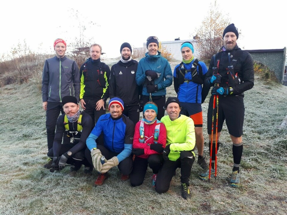 De 10 deltagerne som stilte opp i det første Krukes Backyard Ultra. (Arrangørfoto) De 10 deltagerne som stilte opp i det første Krukes Backyard Ultra. (Arrangørfoto)