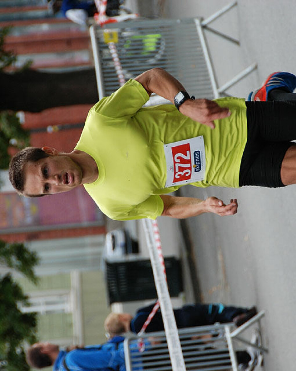 Helge Hafsås med maratonseier nr. 150 og sin maraton nr. 200