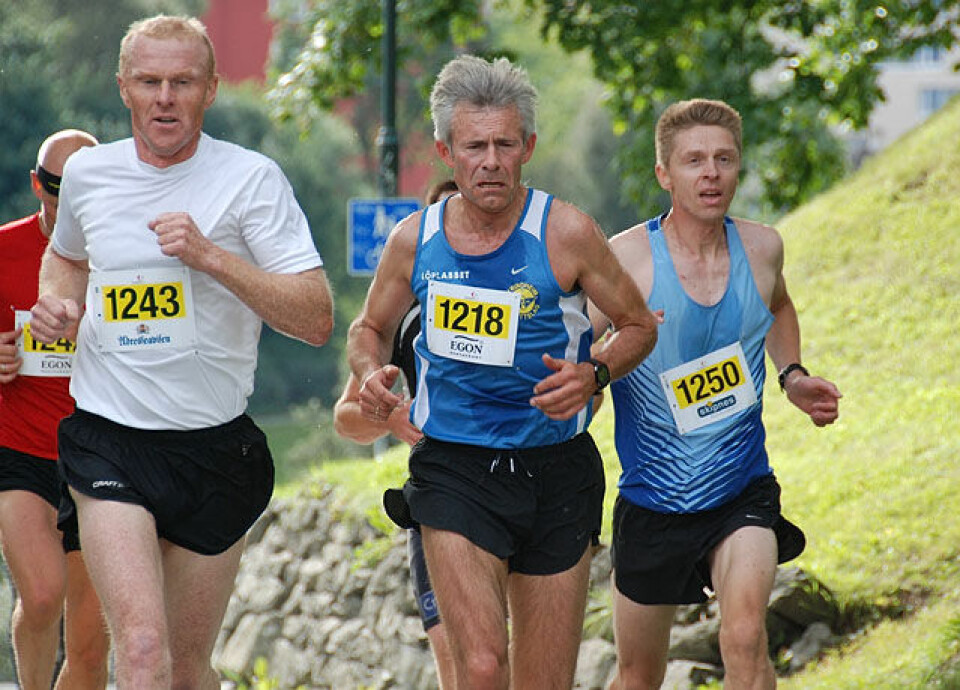Helge Hafsås med maratonseier nr. 150 og sin maraton nr. 200
