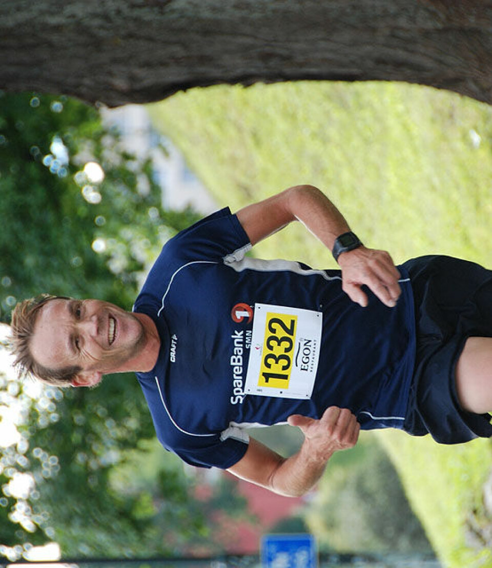 Helge Hafsås med maratonseier nr. 150 og sin maraton nr. 200