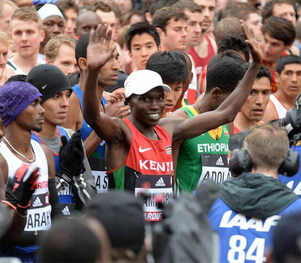 Sterkt av Persen da Kamworor vant VM halvmaraton VM-halv_Kamworor_start.jpg