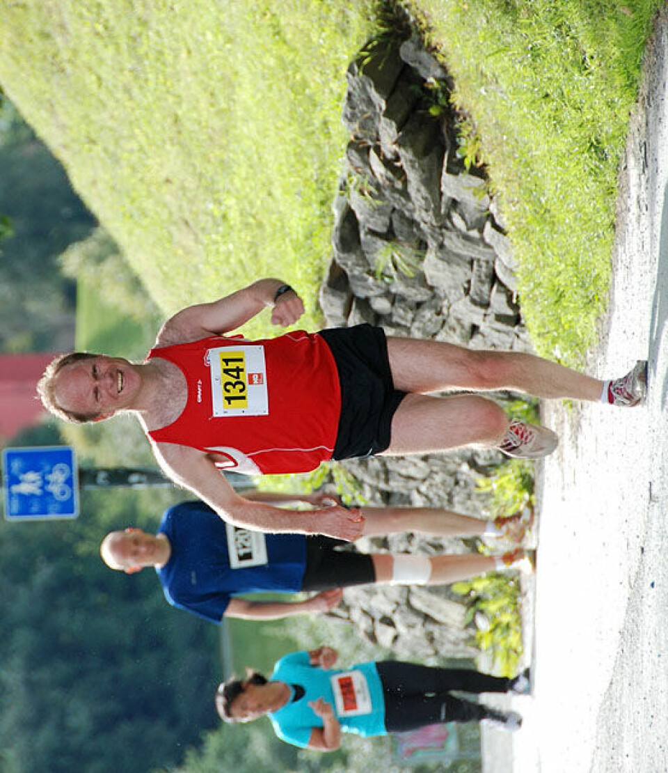 Helge Hafsås med maratonseier nr. 150 og sin maraton nr. 200