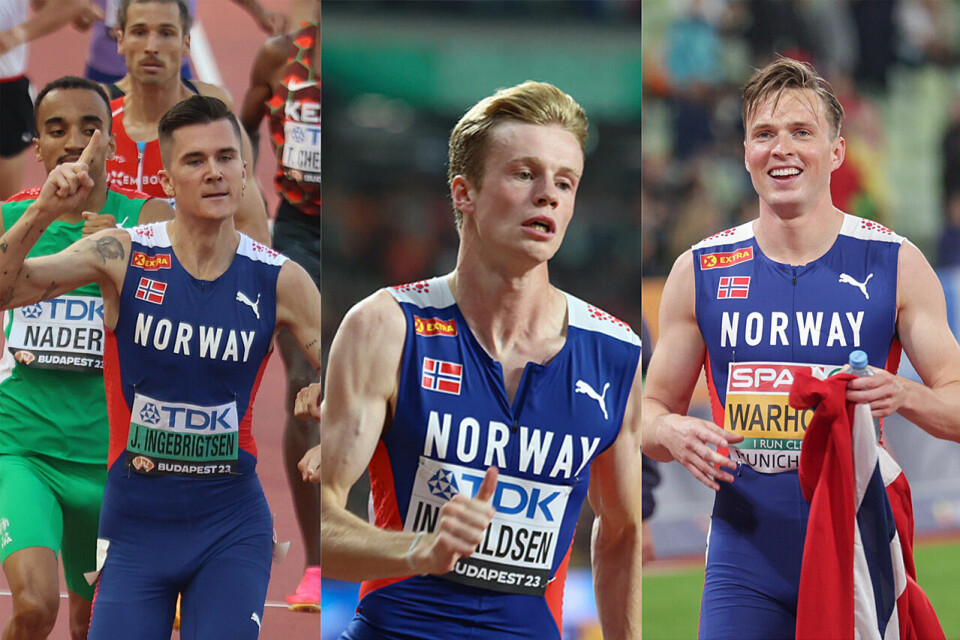Jakob Ingebrigtsen, Håvard Bentdal Ingvaldsen og Karsten Warholm er klare for VM-finaler. (Foto: Arne Dag Myking) Jakob Ingebrigtsen, Håvard Bentdal Ingvaldsen og Karsten Warholm er klare for VM-finaler. (Foto: Arne Dag Myking)