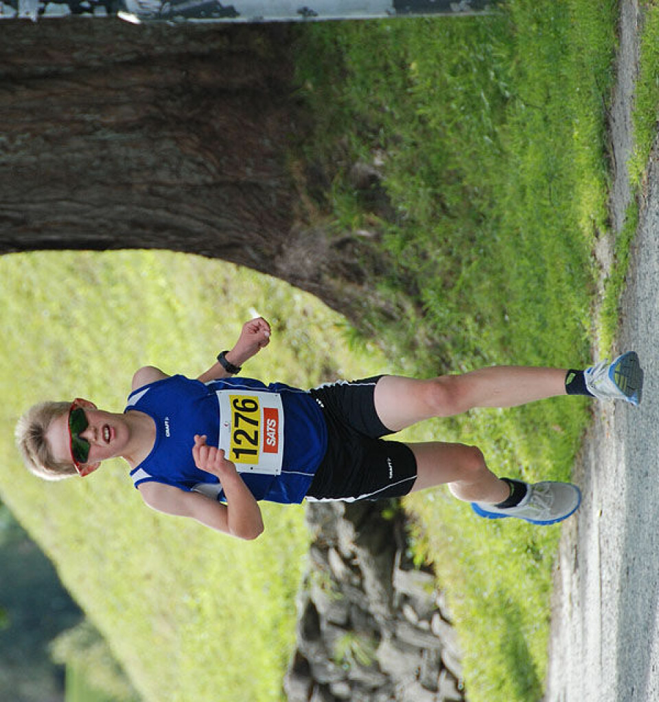 Helge Hafsås med maratonseier nr. 150 og sin maraton nr. 200