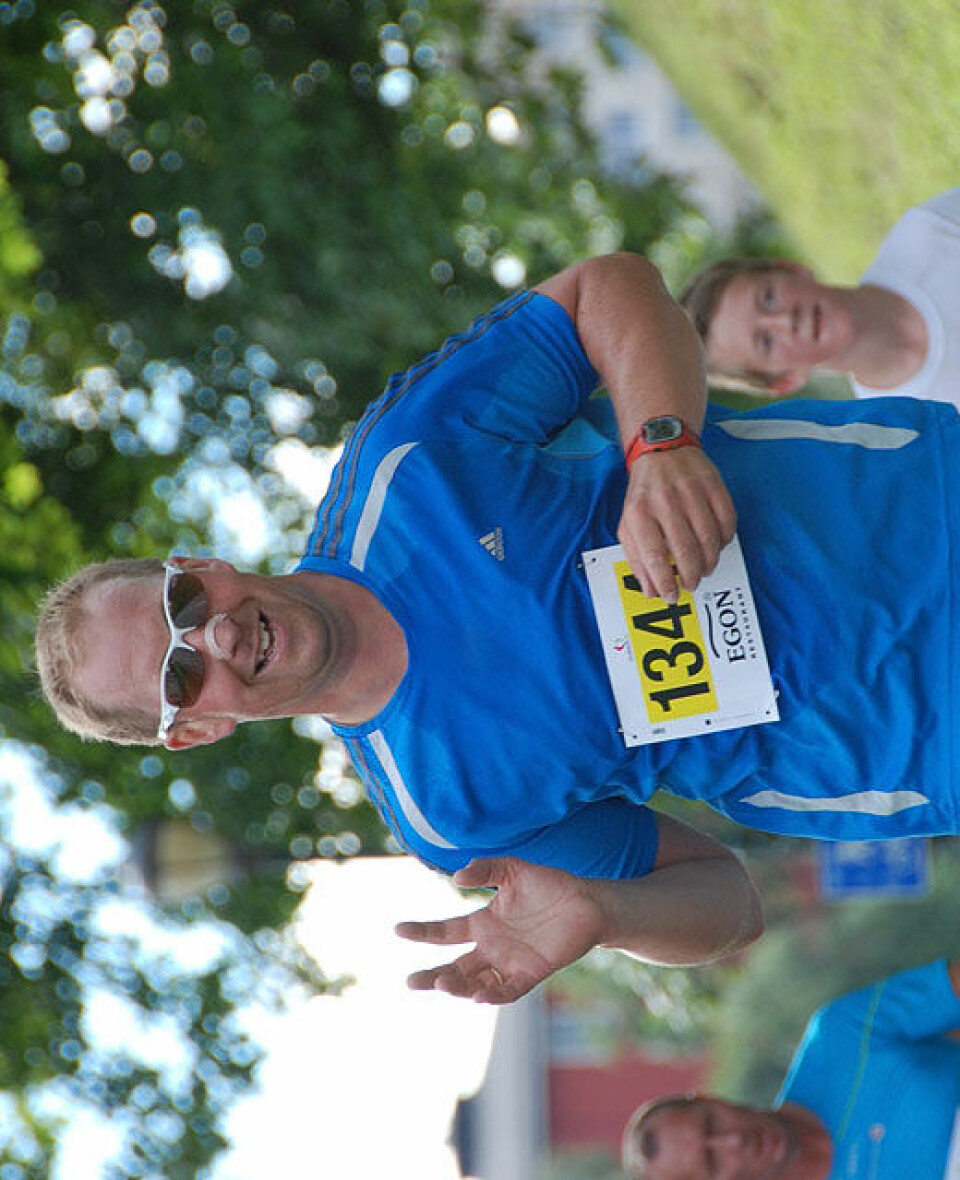Helge Hafsås med maratonseier nr. 150 og sin maraton nr. 200