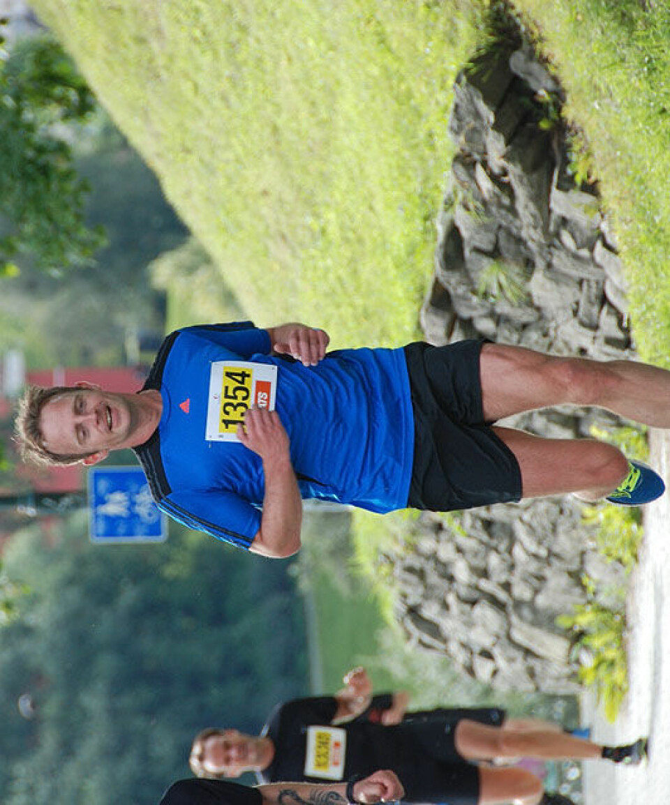 Helge Hafsås med maratonseier nr. 150 og sin maraton nr. 200