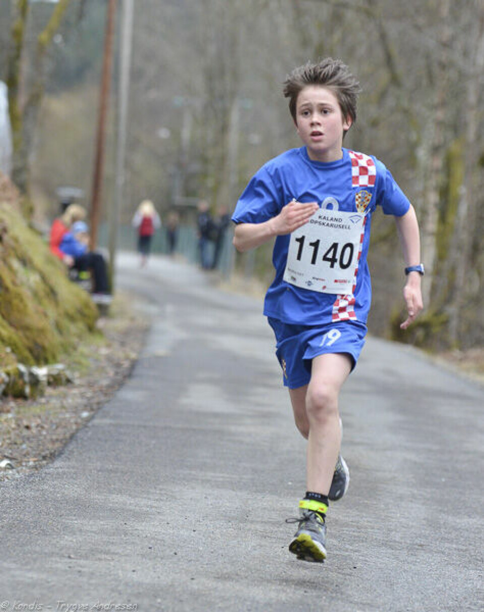 Perfekte løpsforhold på Kaland