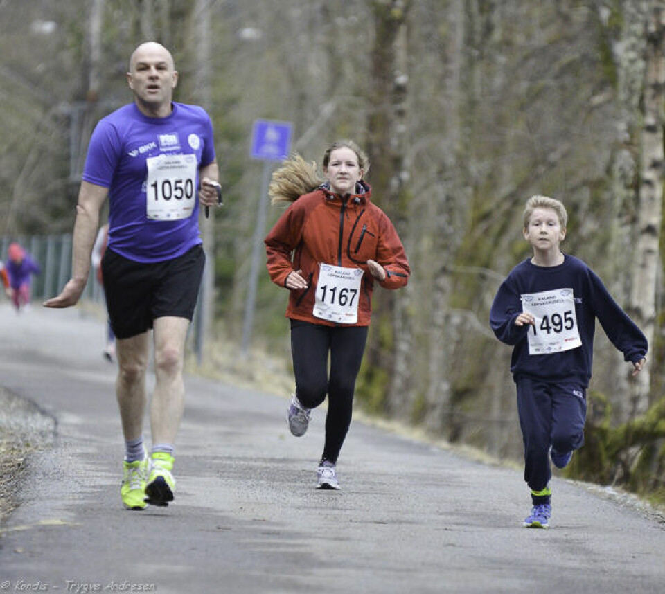 Perfekte løpsforhold på Kaland